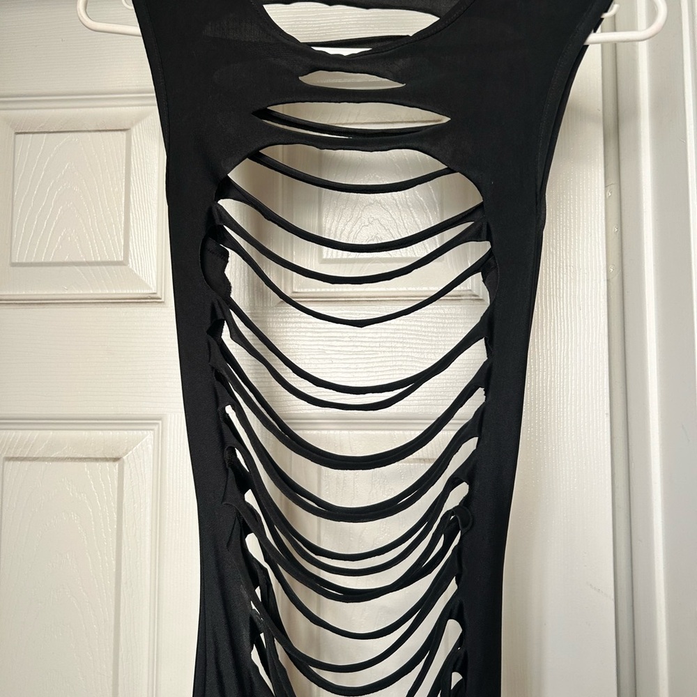 Black Cut-Out Maxi Dress coverup - Picture 3 of 4